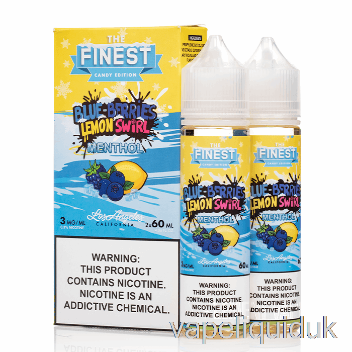 Blue-Berries Lemon Swirl MENTHOL - The Finest Candy Edition - 120mL 6mg Vape Liquid